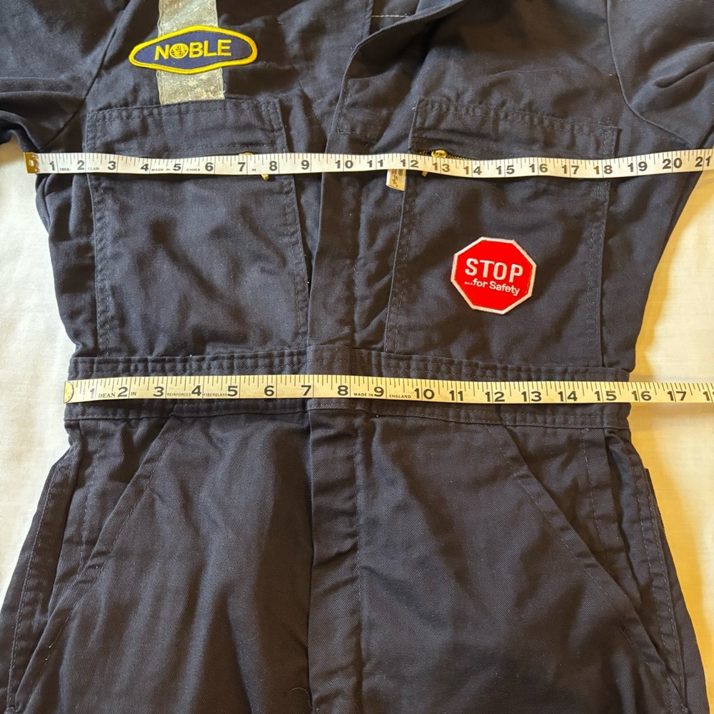 Indura Men's 34R by Westex Flame Resistant Navy Blue Bib Overalls USA Made - Picture 7 of 12